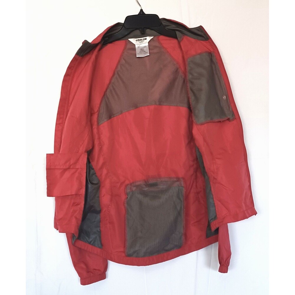 PEARL iZUMi Women's M Cycling Windbreaker Jacket Red/Gray Full Zip Pockets - Picture 6 of 16